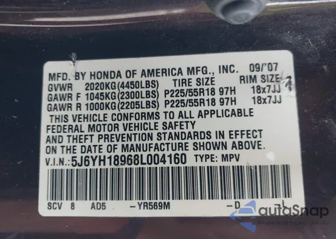 2008 Honda Element Sc z USA, uszkodzony, nr VIN 5J6YH18968L004160